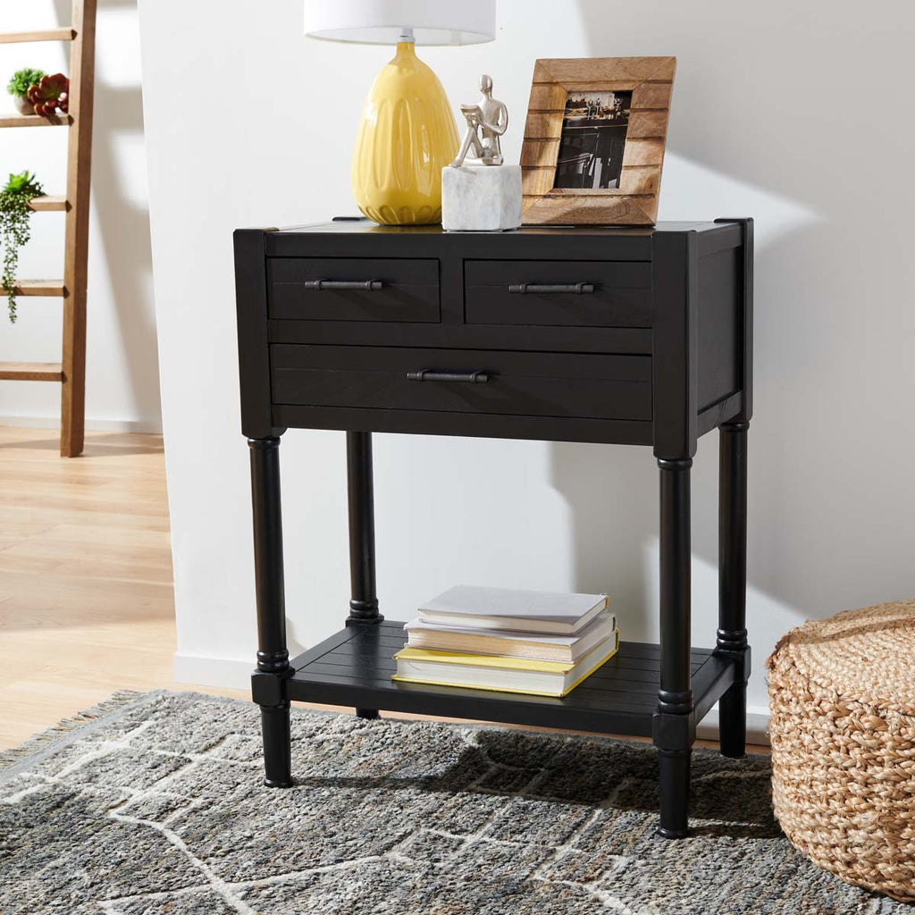 Safavieh Filbert 3 Drawer Console Table - Black