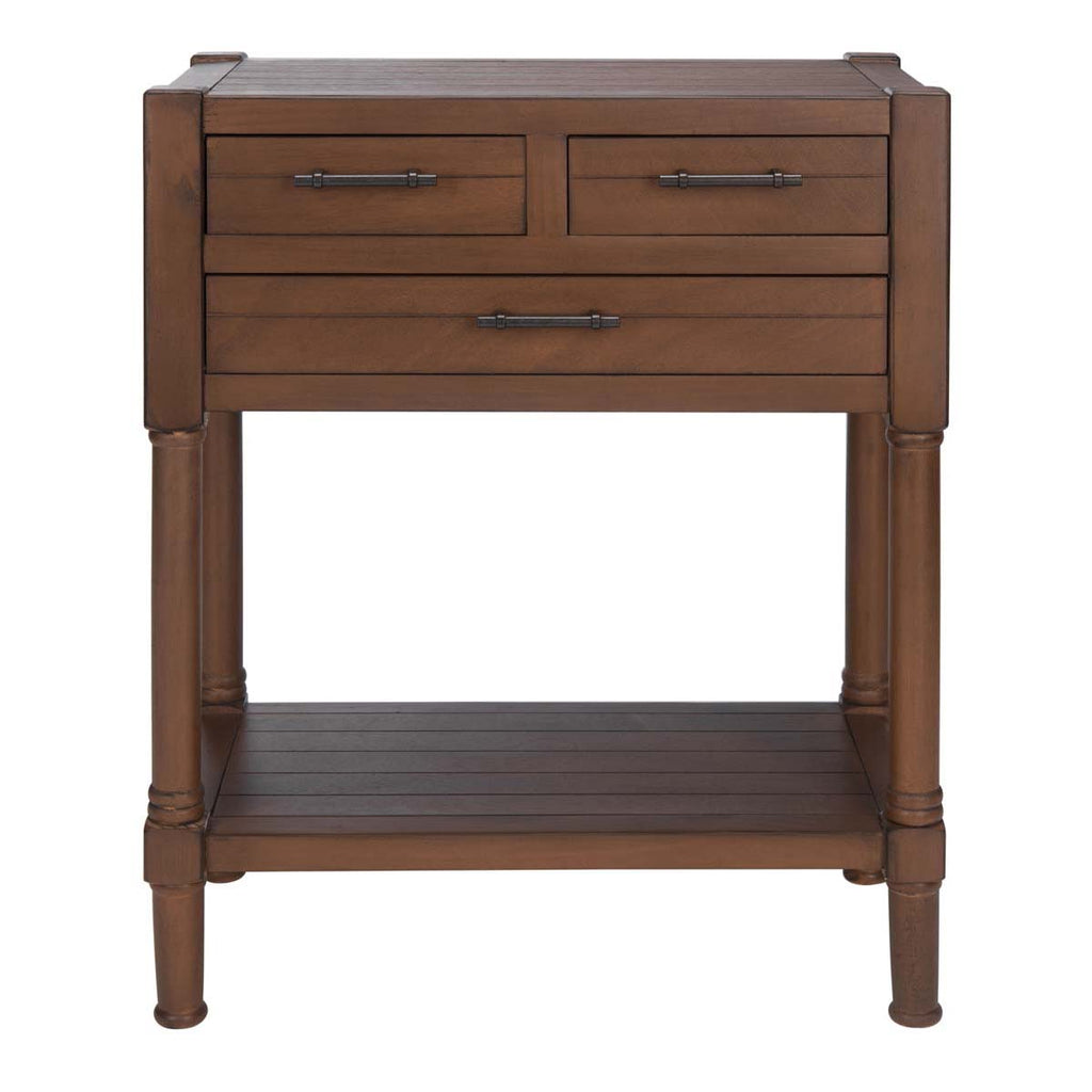 Safavieh Filbert 3 Drawer Console Table-Brown