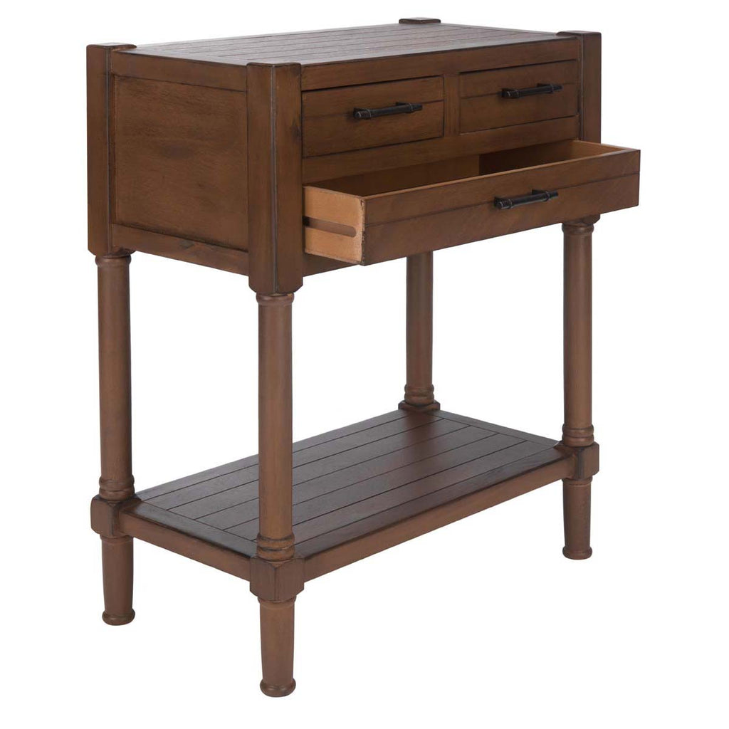 Safavieh Filbert 3 Drawer Console Table-Brown