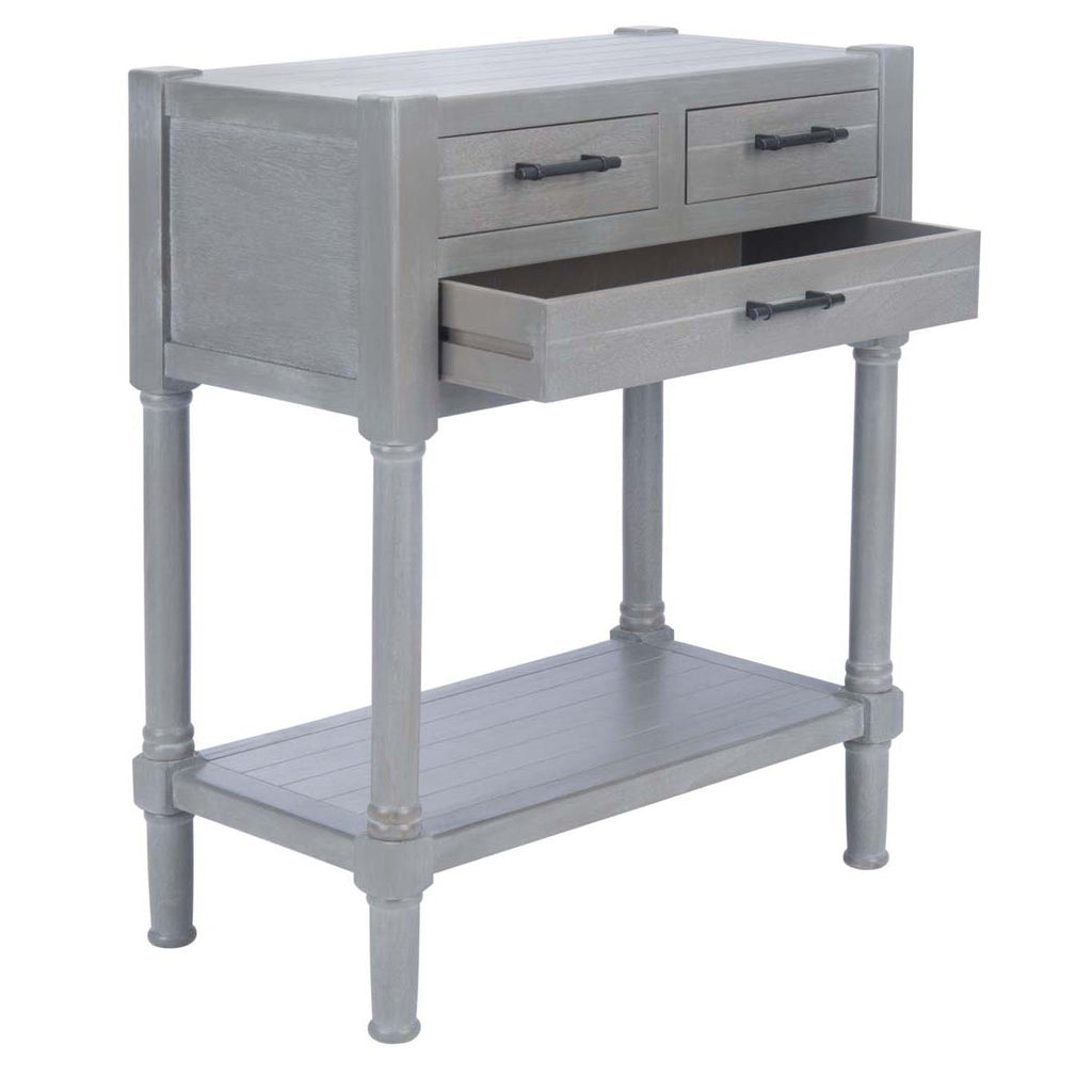 Safavieh Filbert 3 Drawer Console Table-White Washed Grey