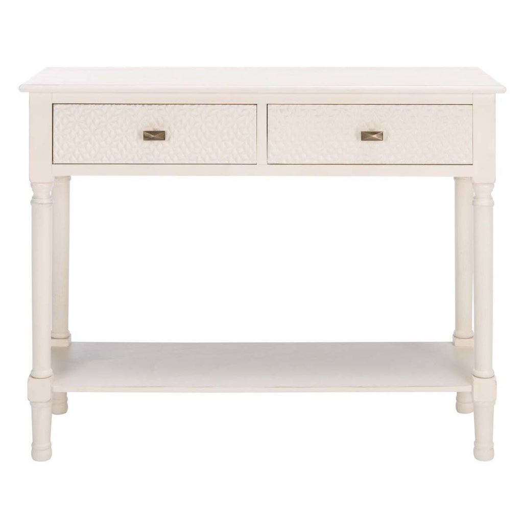 Safavieh Halton 2Drw Console Table-Distressed White