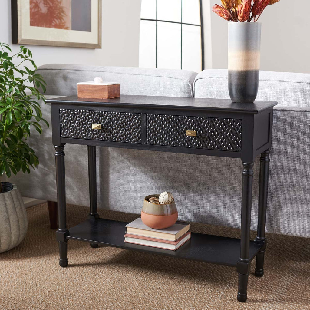 Safavieh Halton 2Drw Console Table - Black