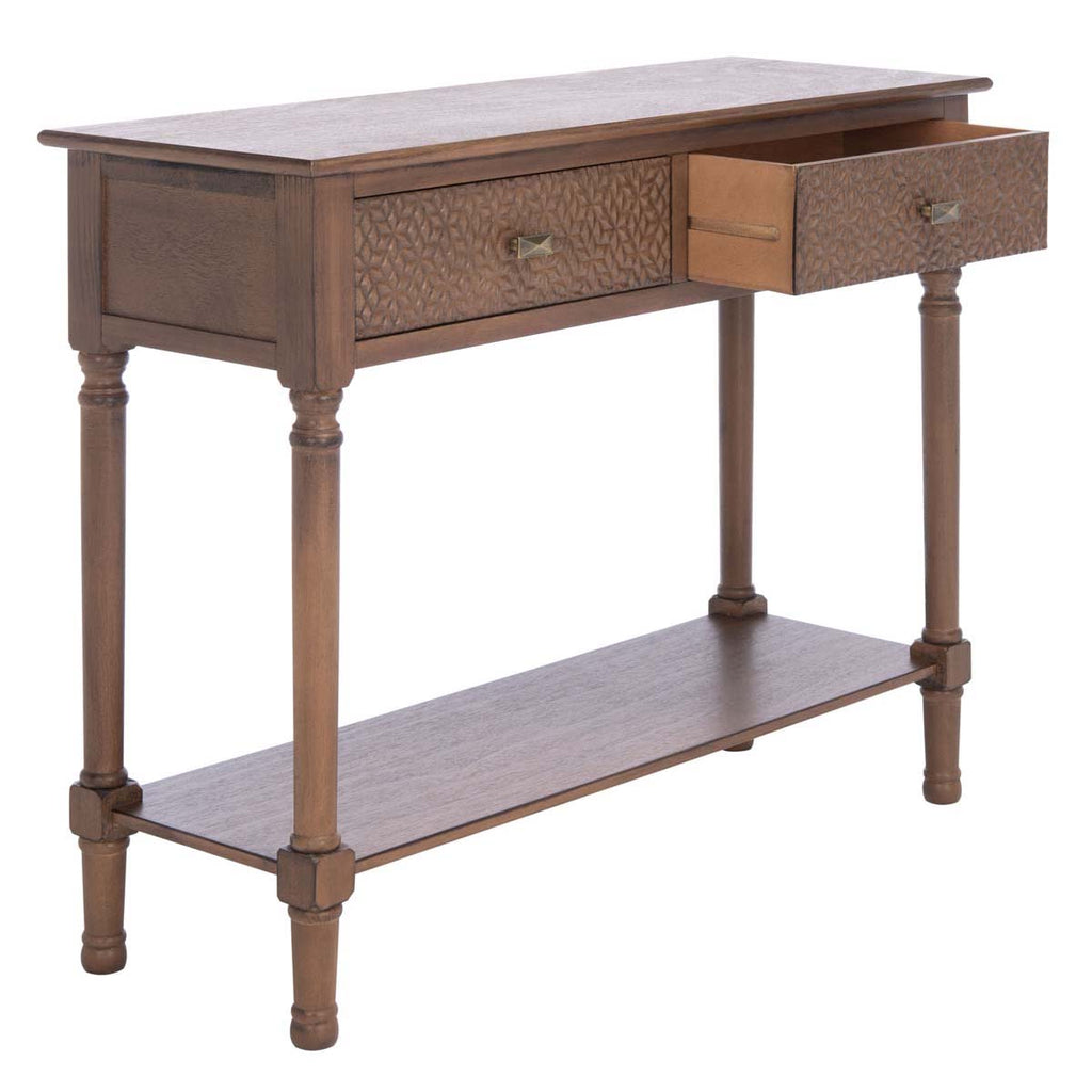 Safavieh Halton 2Drw Console Table-Brown