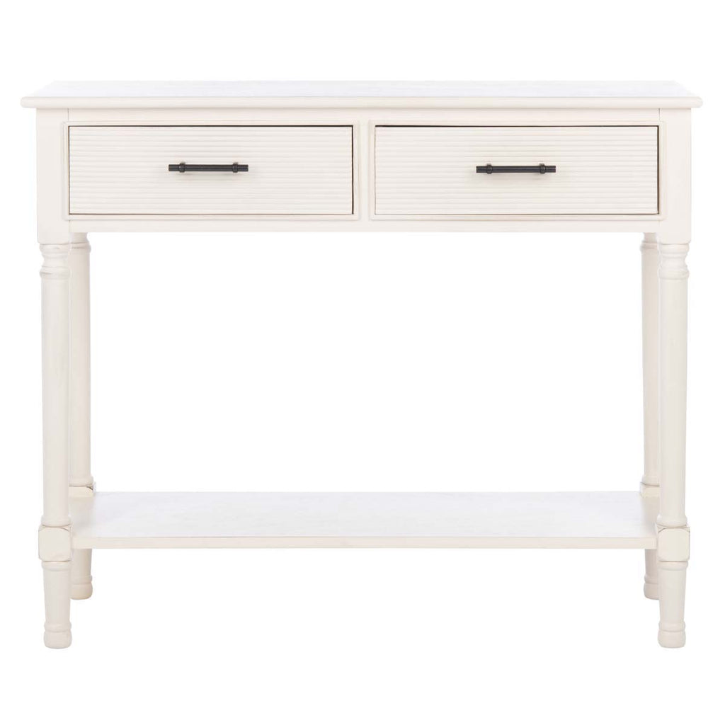 Safavieh Ryder 2Drw Console Table - Distressed / White