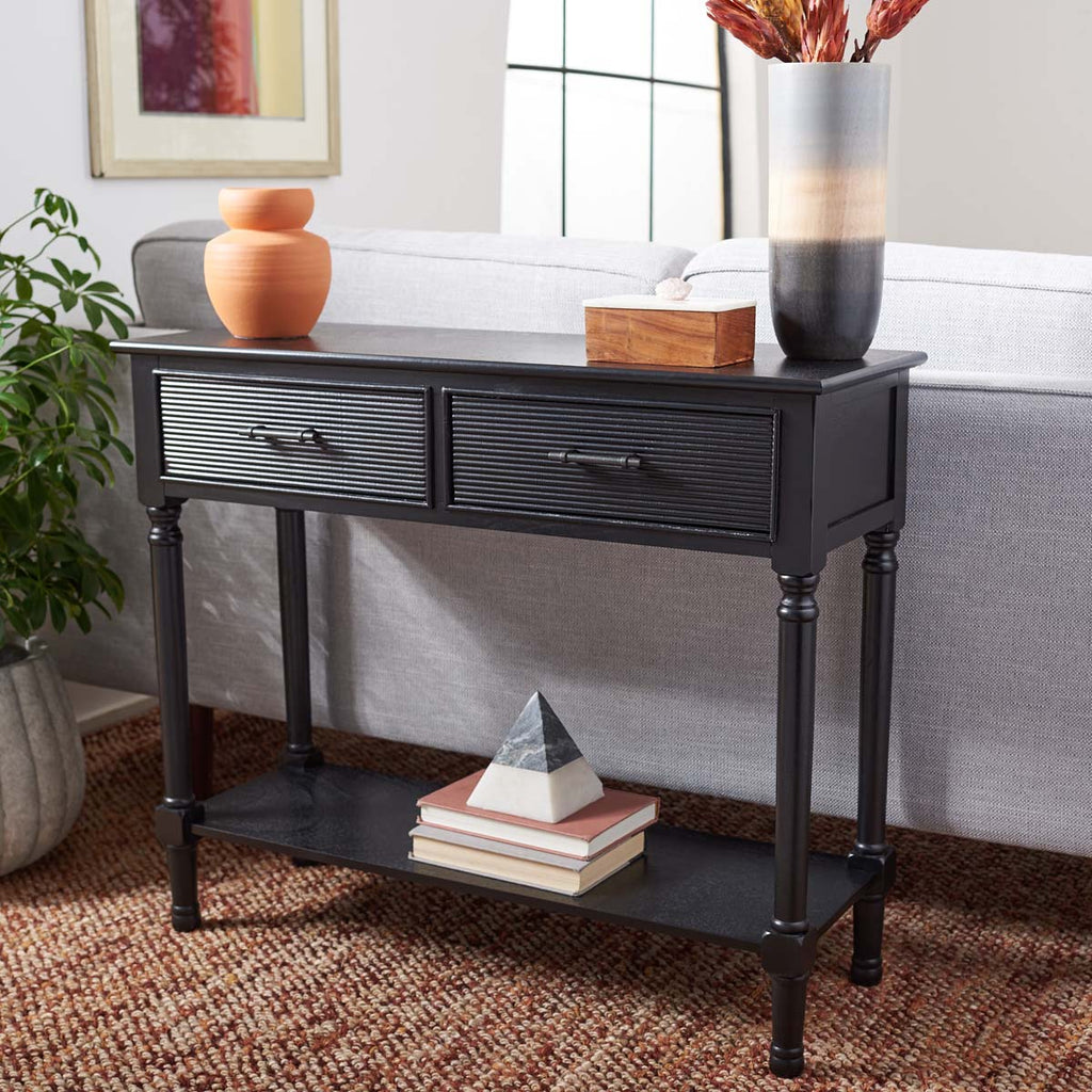 Safavieh Ryder 2Drw Console Table - Black