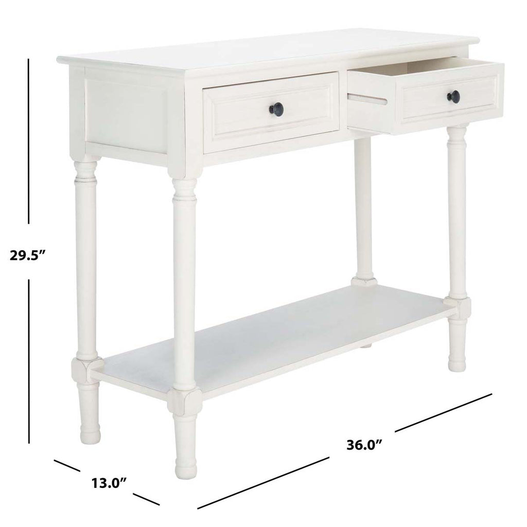 Safavieh Tate 2Drw Console Table-Distressed White