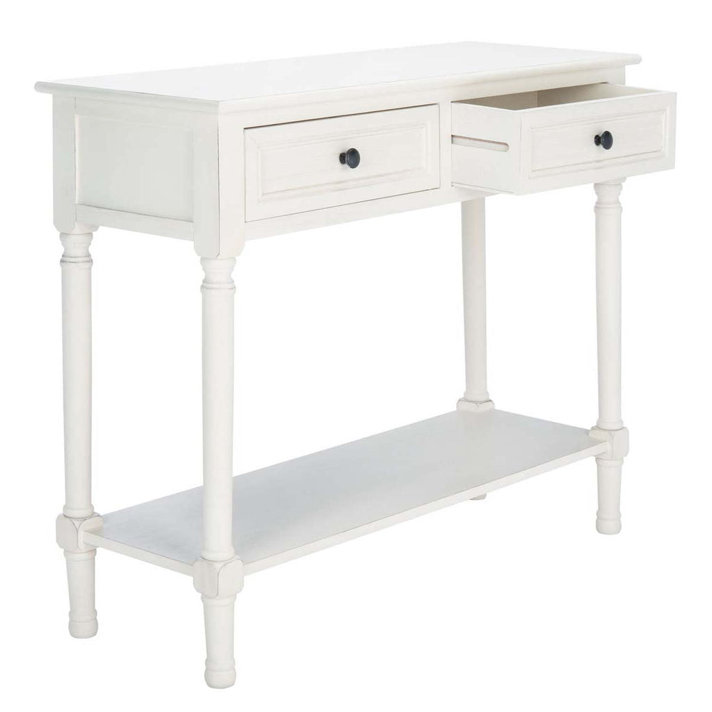 Safavieh Tate 2Drw Console Table-Distressed White