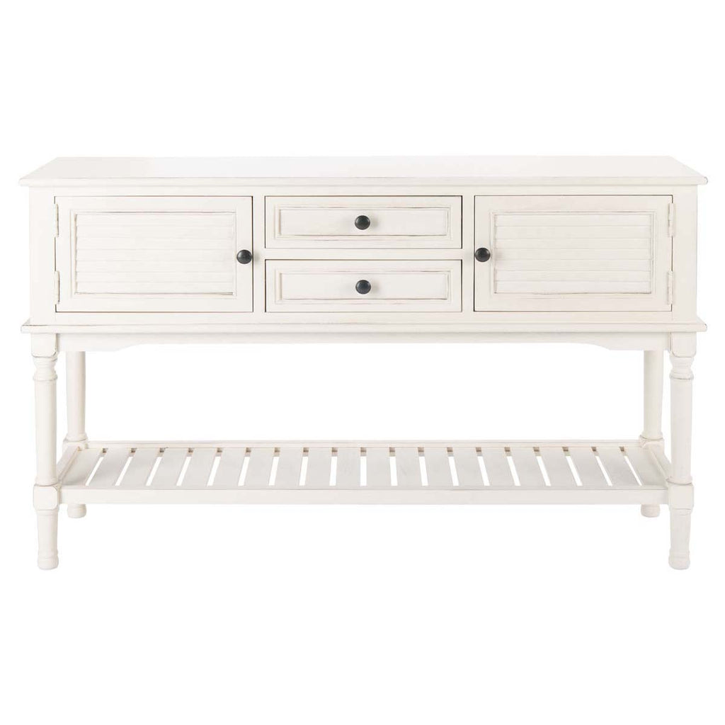 Safavieh Tate 2Drw 2 Door Console Table-Distressed White