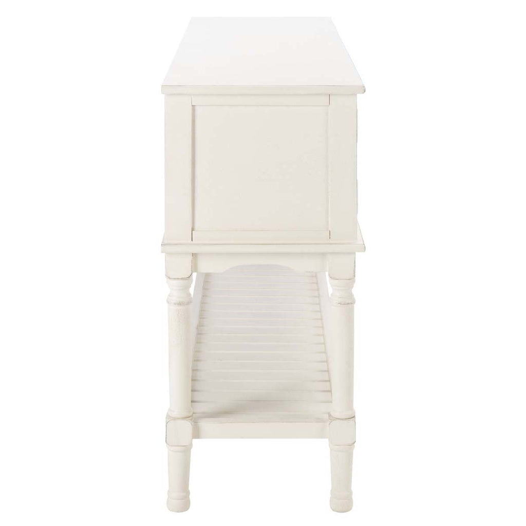 Safavieh Tate 2Drw 2 Door Console Table-Distressed White