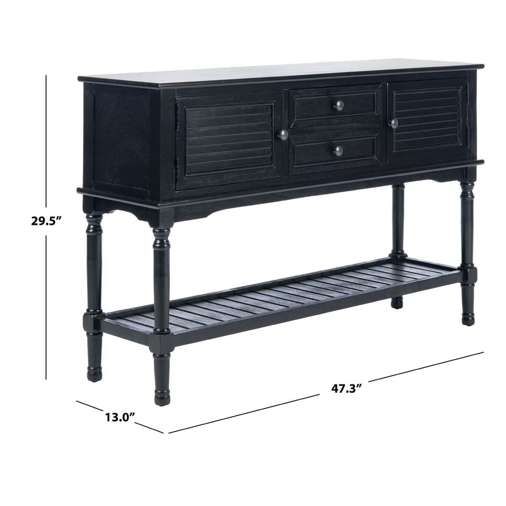 Safavieh Tate 2Drw 2 Door Console Table-Black