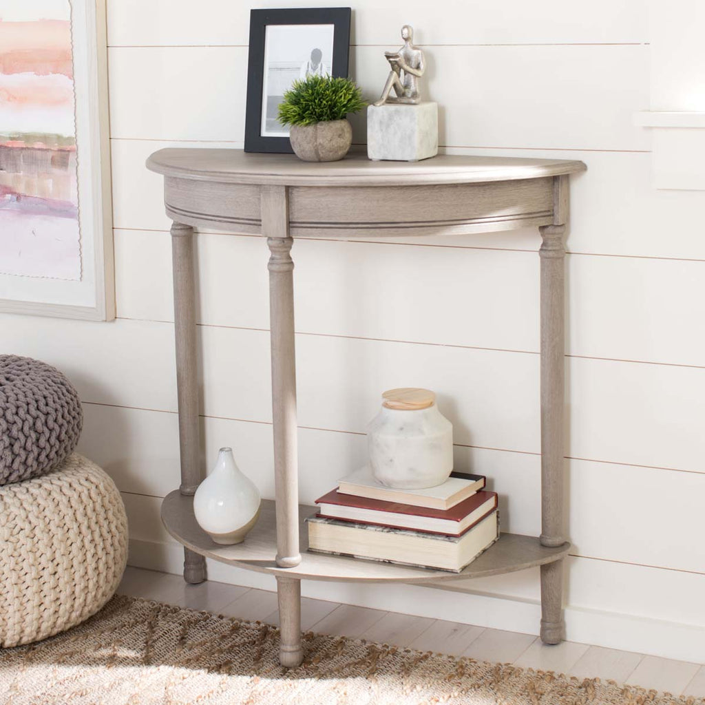 Safavieh Tinsley Half Round Console Table-Greige