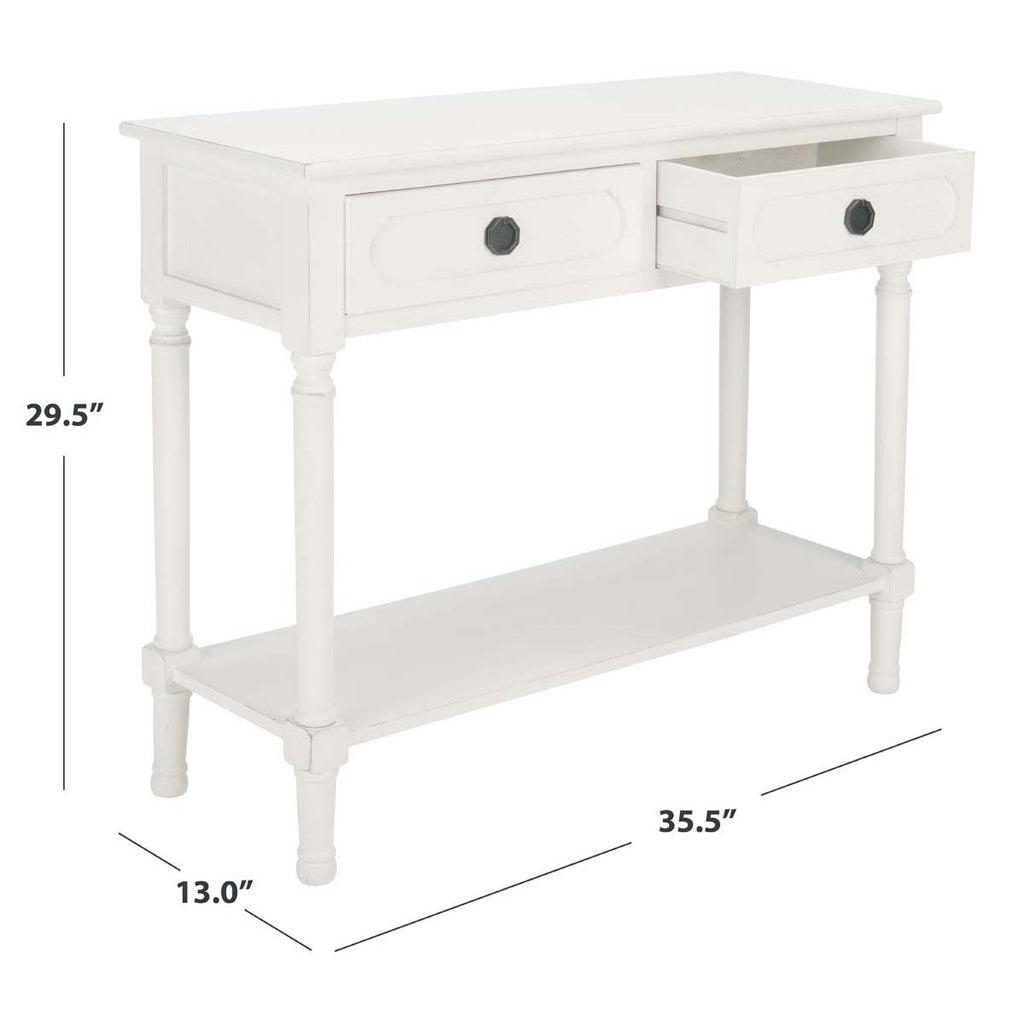 Safavieh Allura 2Drw Console Table-Distressed White