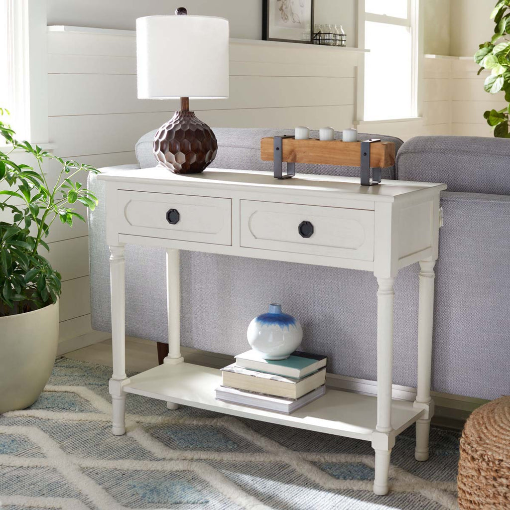 Safavieh Allura 2Drw Console Table-Distressed White