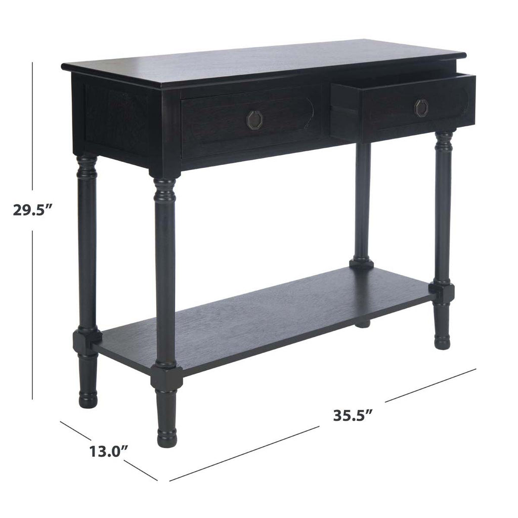 Safavieh Allura 2Drw Console Table-Black