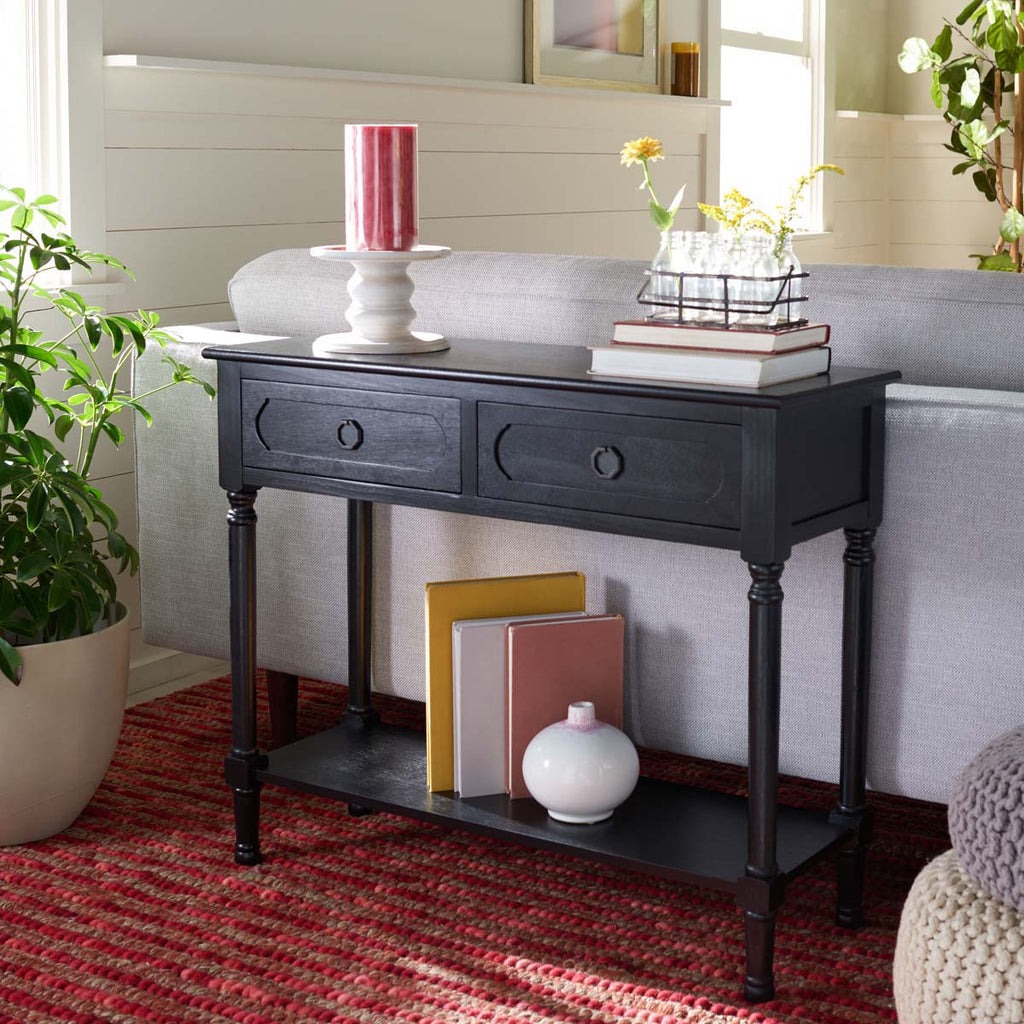 Safavieh Allura 2Drw Console Table-Black