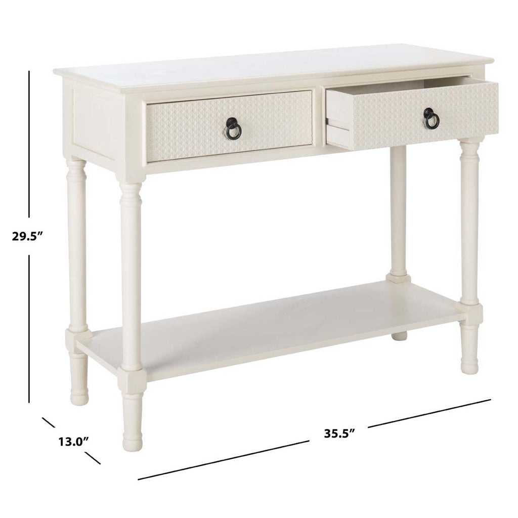 Safavieh Haines 2Drw Console Table-White