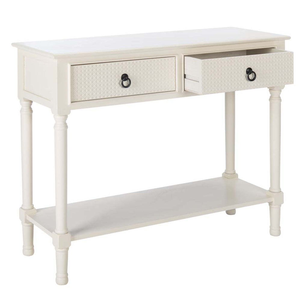 Safavieh Haines 2Drw Console Table-White