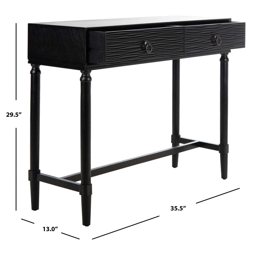 Safavieh Aliyah 2 Drawer Console Table - Black