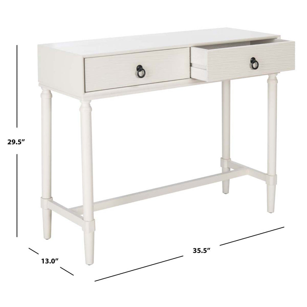 Safavieh Aliyah 2Drw Console Table-White