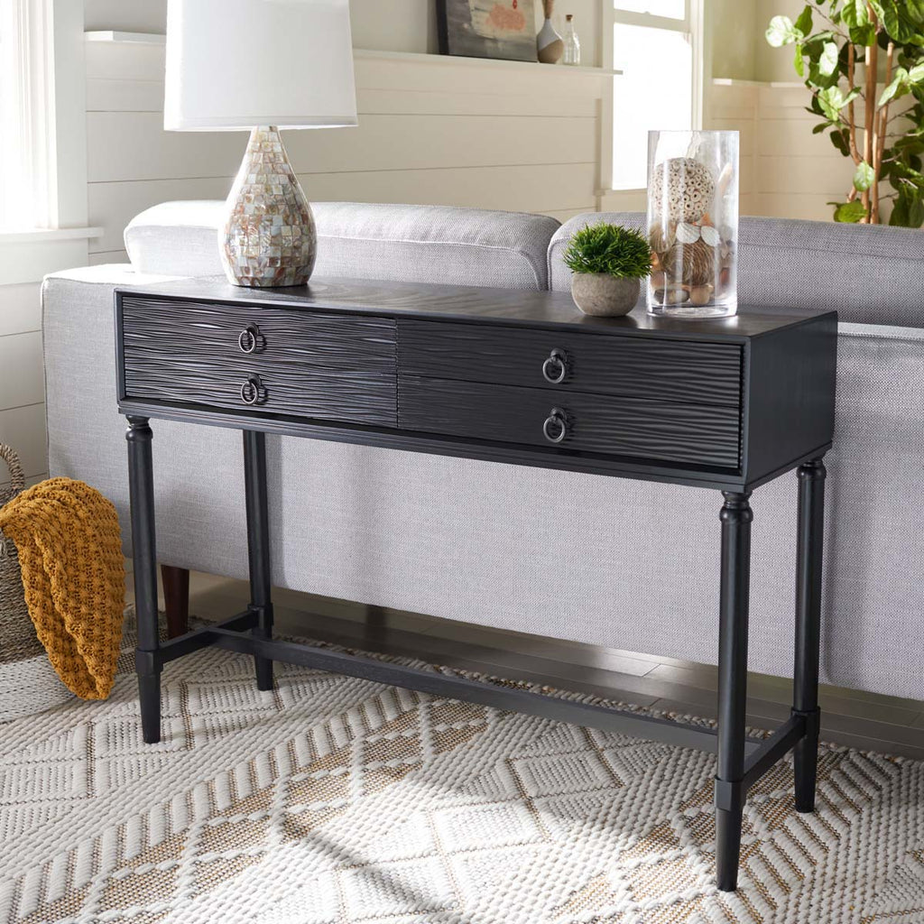 Safavieh Aliyah 4Drw Console Table-Black