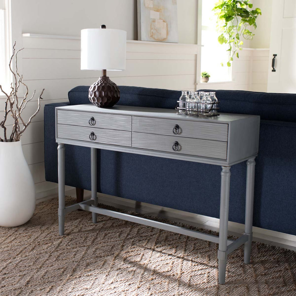 Safavieh Aliyah 4Drw Console Table-Distressed Grey