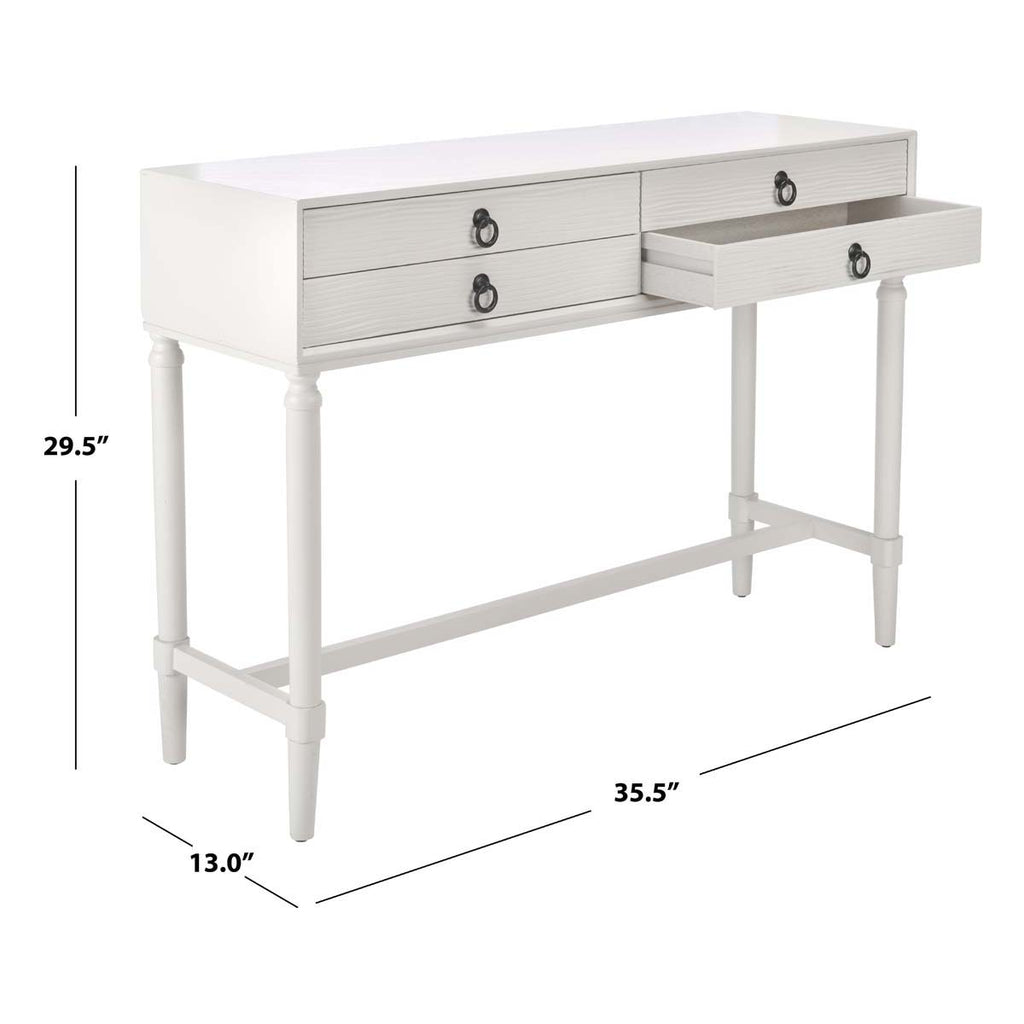 Safavieh Aliyah 4Drw Console Table-White