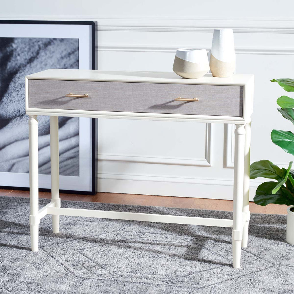 Safavieh Estella 2Drw Console Table - Distrssed White