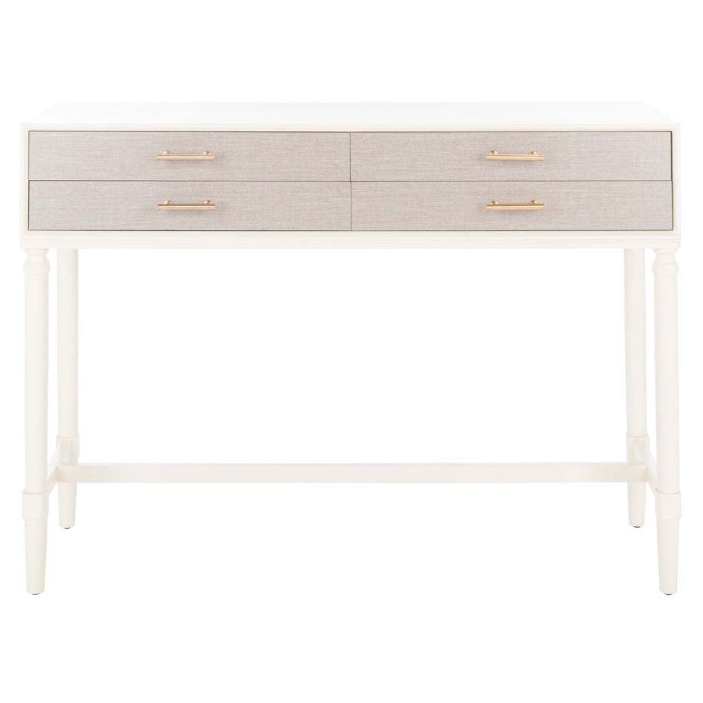 Safavieh Estella 4Drw Console Table - Distrssed White