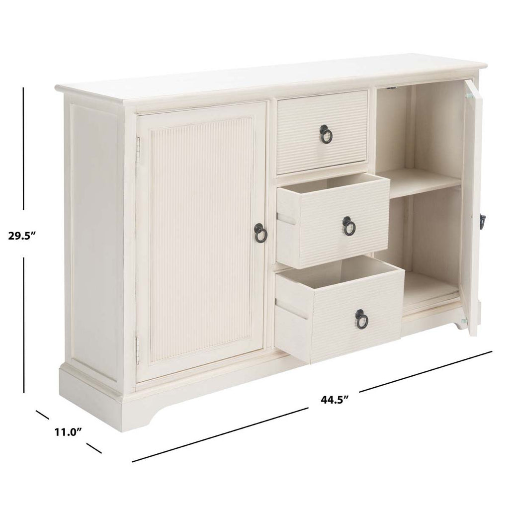 Safavieh Adiland 2Dr 3Drw Sideboard-Distressed White