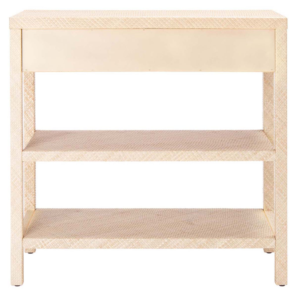 Safavieh Apis Raffia Console Table - Light Natural / Gold