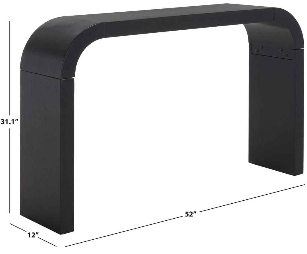 Safavieh Liasonya Curved Console Table - Black