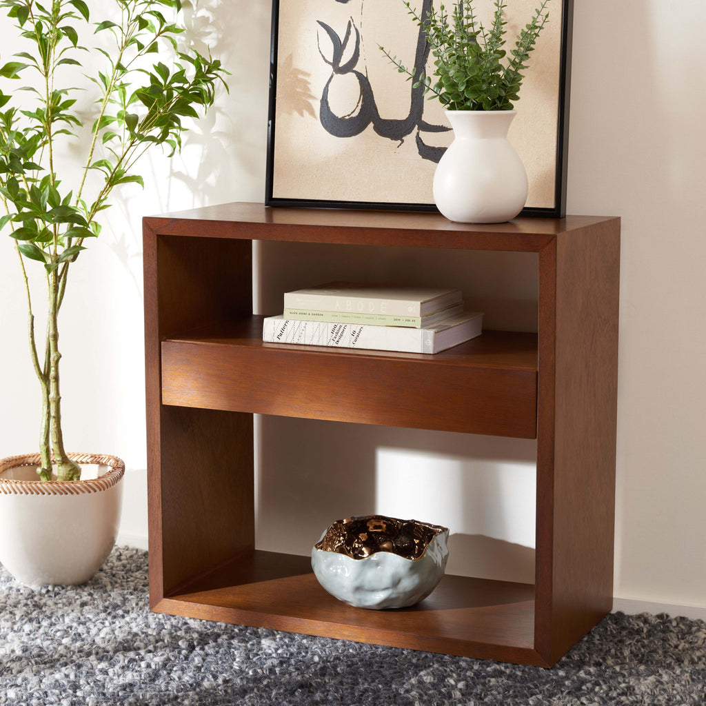 Safavieh Munson 2 Shelf 1 Drawer Console Table - Natural