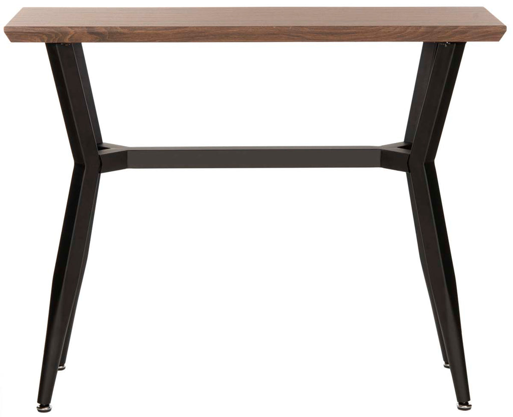 Safavieh Andrew Rectangular Midcentury Modern Console Table - Brown/Black Metal Legs