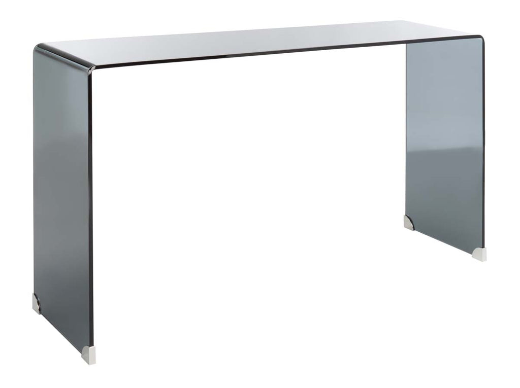 Safavieh Huck Tempered Glass Console Table - Clear / Grey