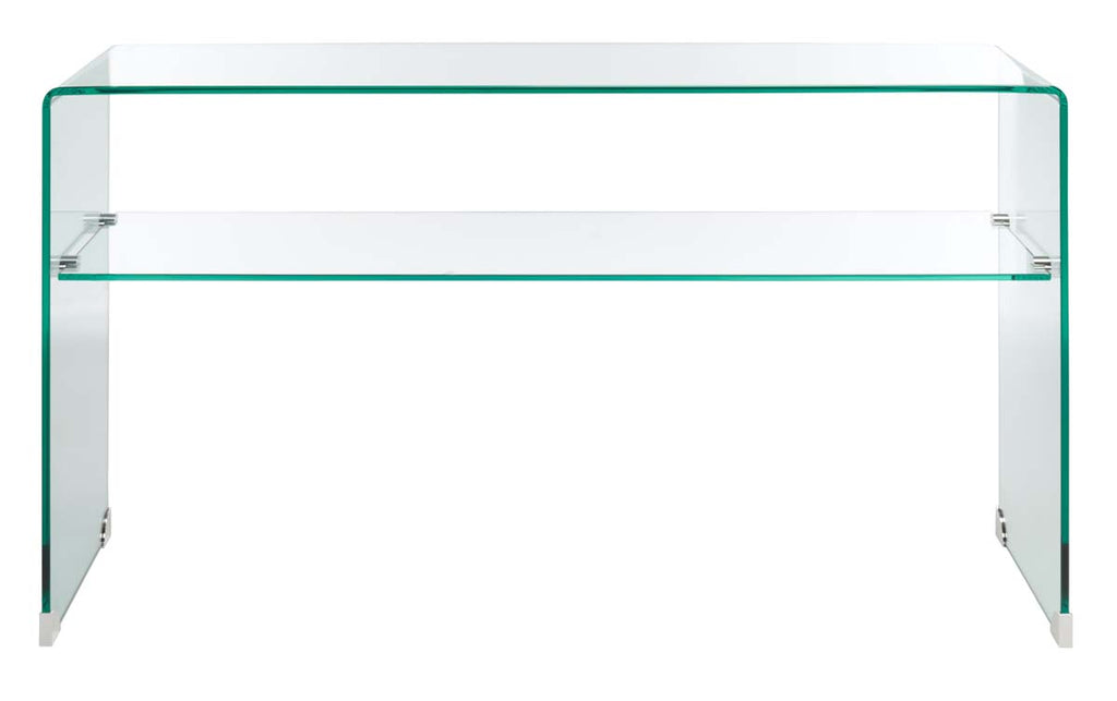 Safavieh Dash Tempered Glass 1 Shelf Console Table - Clear