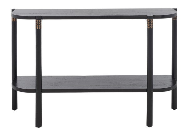 Safavieh Errington Console Table - Black / Gold Accents