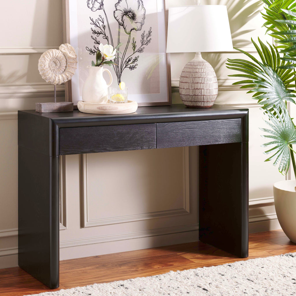 Safavieh Rune Console Table W/ Drawers - Black