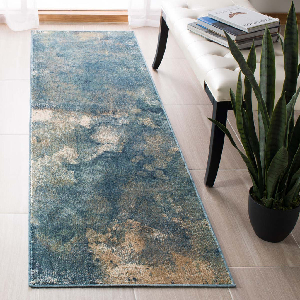 Safavieh Constellation Vintage Rug Collection CNV765-2220 - Light Blue / Multi