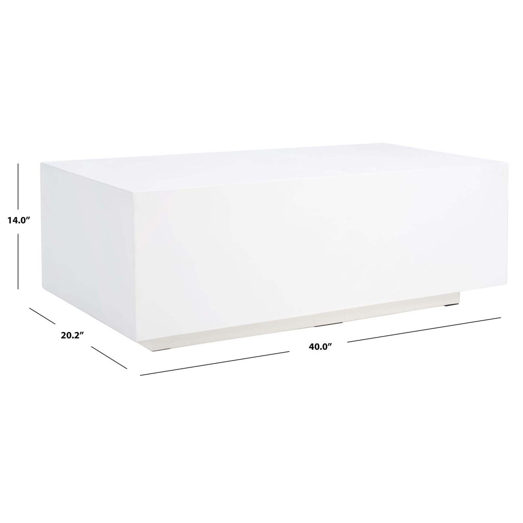 Safavieh Ezro Faux Concrete Coffee Table - White