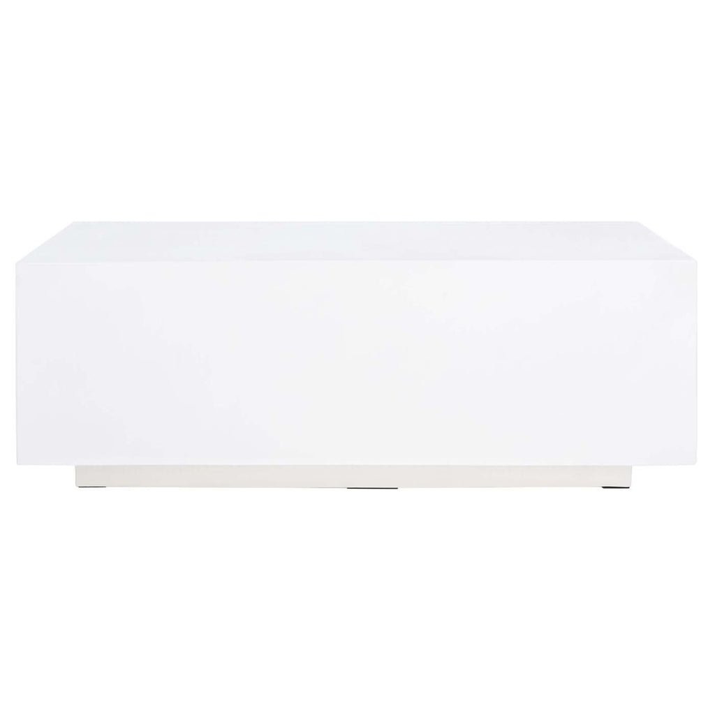 Safavieh Ezro Faux Concrete Coffee Table - White