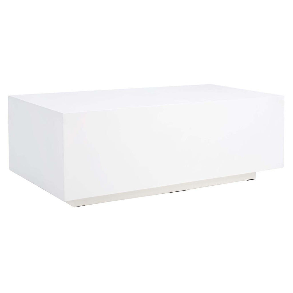 Safavieh Ezro Faux Concrete Coffee Table - White