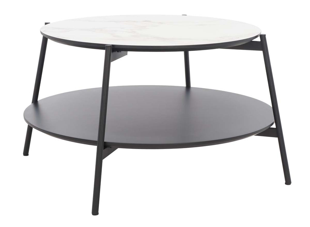 Safavieh Alexy Round Coffee Table - White/Black