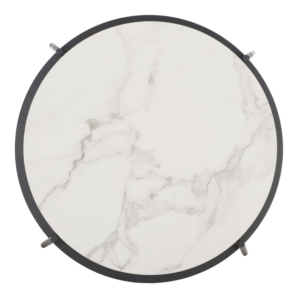 Safavieh Alexy Round Coffee Table - White/Black