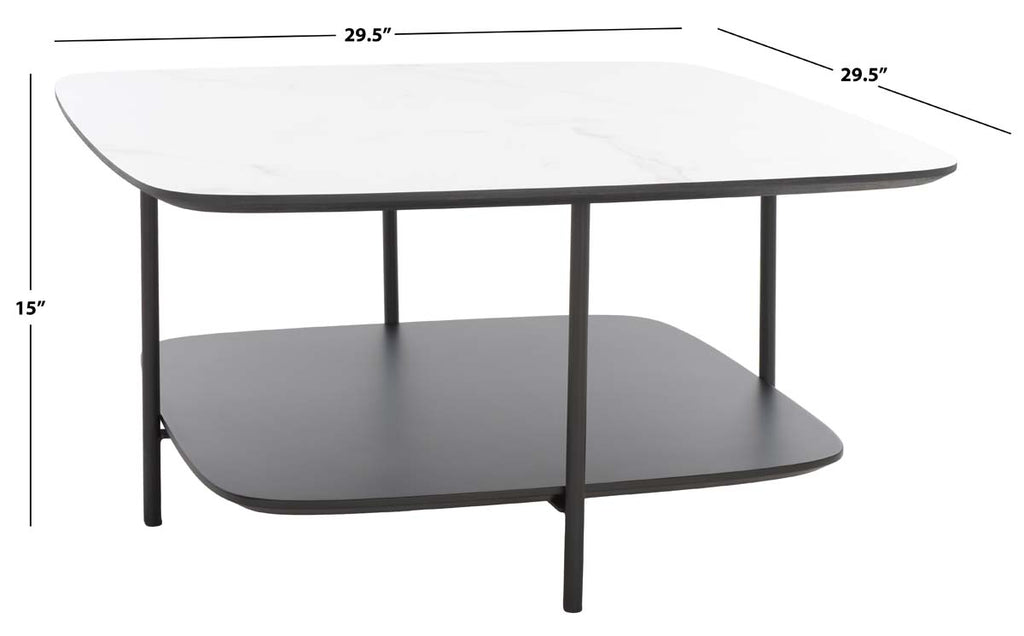 Safavieh Anzia Coffee Table - White/Black