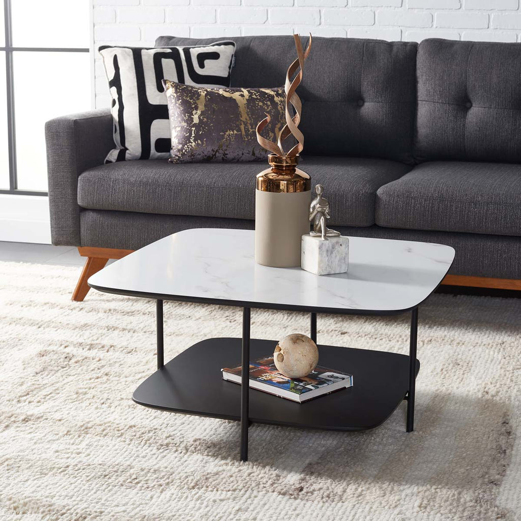 Safavieh Anzia Coffee Table - White/Black