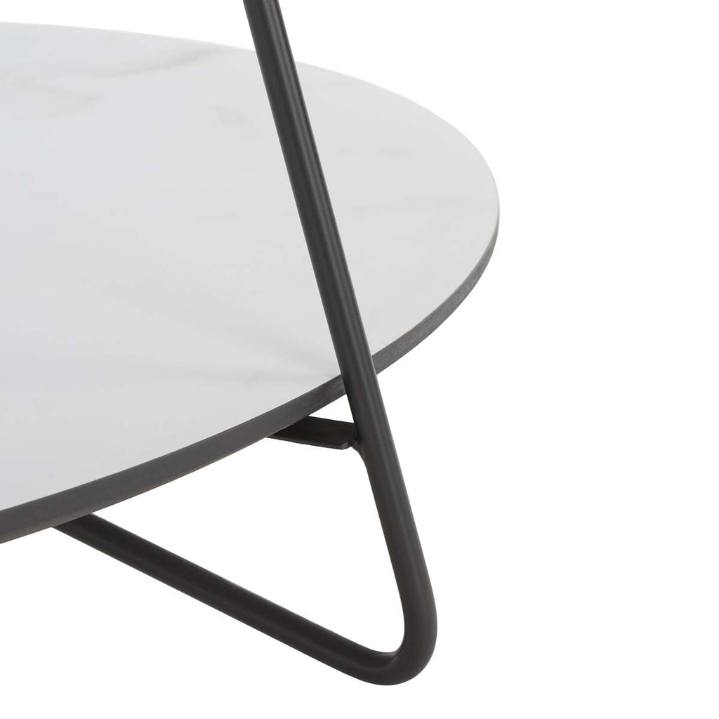 Safavieh Alyce Round Coffee Table - White/Black