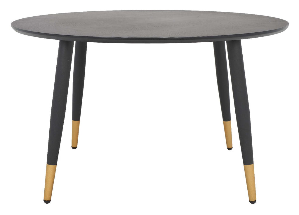 Safavieh Beck Round Coffee Table - Black / Gold