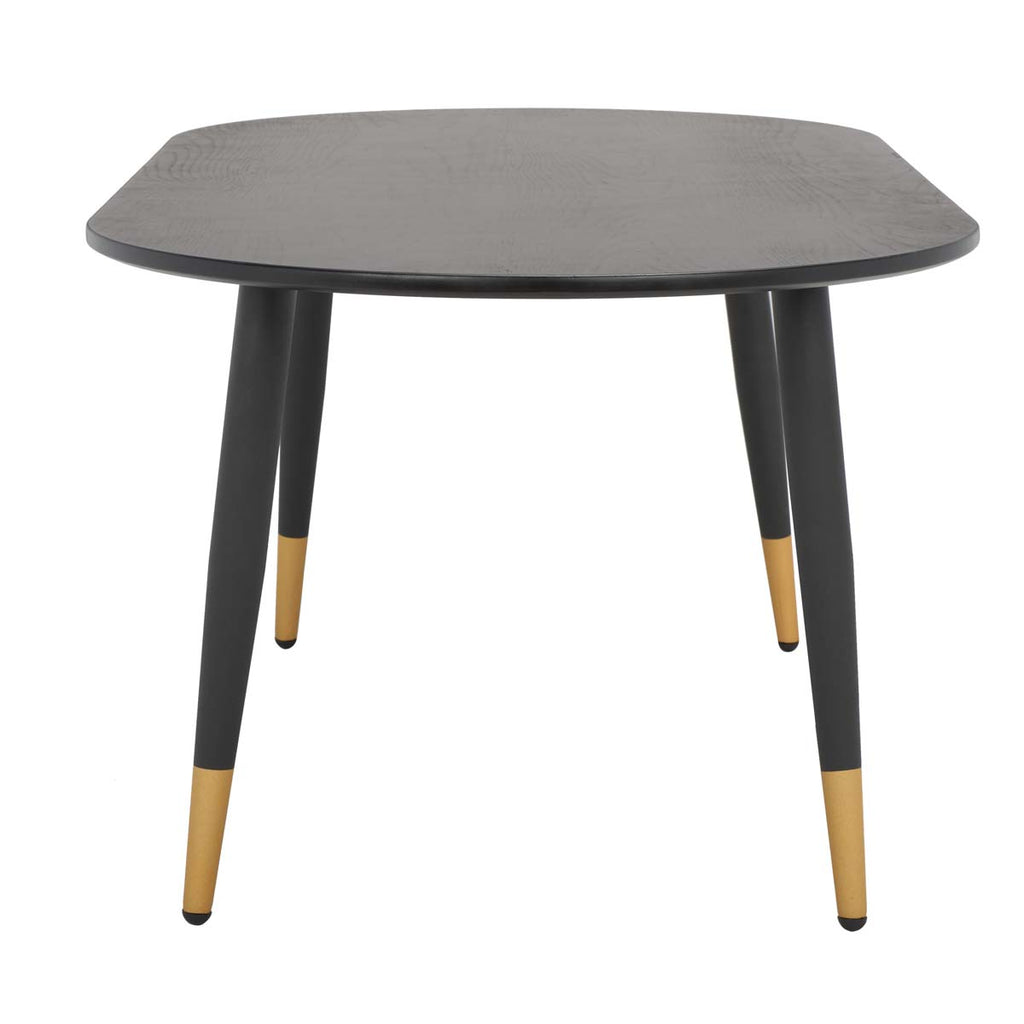 Safavieh Ames Oval Coffee Table - Black / Gold