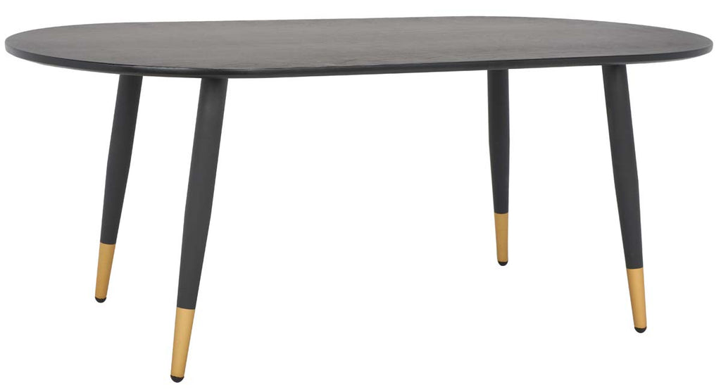 Safavieh Ames Oval Coffee Table - Black / Gold