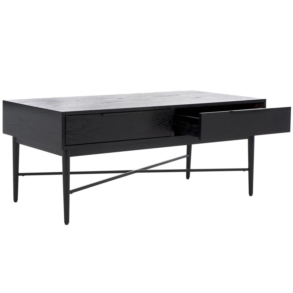 Safavieh Pierre 2 Drawer Coffee Table - Black